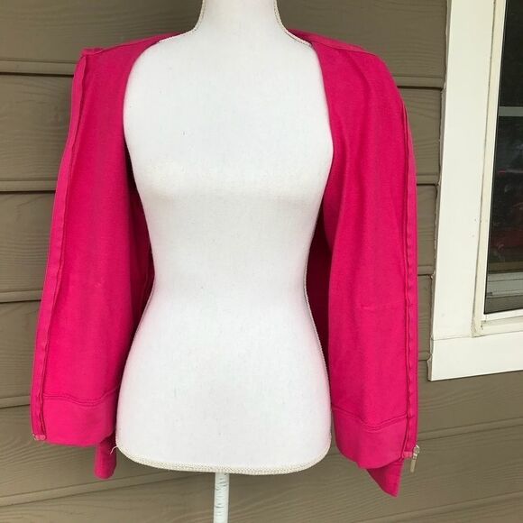 Zenana Outfitters Hoodie Pink Athletic Jacket L - Picture 8 of 9